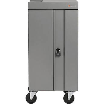 Bretford CUBE Smart Slim 30-Device Charging Cart for Chromebooks, Laptops, and Tablets (Charcoal)