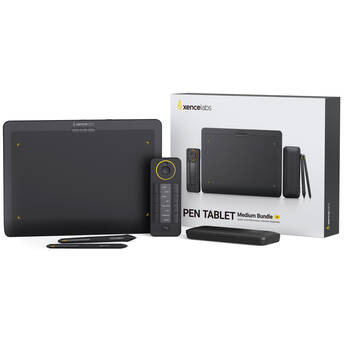 Xencelabs Pen Tablet with Quick Keys Bundle V2 (Medium, Black)