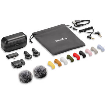 SmallRig S 70 2-Person Wireless Microphone Combo System for Cameras and Mobile Devices (2.4 GHz, Black)