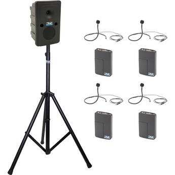 Anchor Audio Go Getter SYSTEM X4 with Four WB-LINK Beltpacks and Four CM-LINK Collar Mics