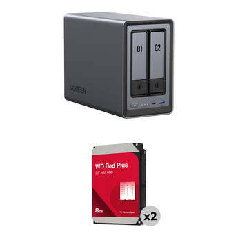 UGREEN 16TB NASync DXP2800 2-Bay NAS Enclosure Kit (2 x 8TB)