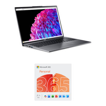 Acer 16" Swift Go 16 Multi-Touch Laptop and Microsoft 365 Personal Kit (1-User License / 12-Month Subscription / Download)