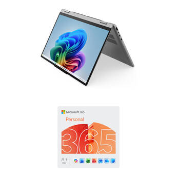 Lenovo 15.3" IdeaPad 5i 2-in-1 Multi-Touch Laptop Copilot+ PC and Microsoft 365 Personal Kit (1-User License / 12-Month Subscription / Download)