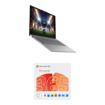 Lenovo 16" IdeaPad Slim 5i Laptop and Microsoft 365 Personal Kit (1-User License / 12-Month Subscription / Download)