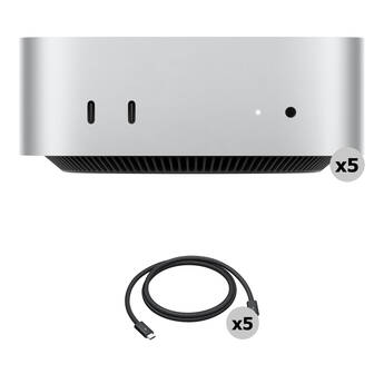 Apple Mac mini with M4 Pro Chip and Thunderbolt 5 Pro Cable Kit (5-Pack)