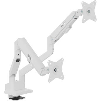 Pixio PS1D Wave Premium Dual Monitor Stand for 17-32" Displays (White)
