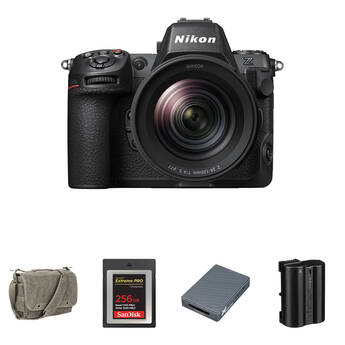 Nikon Z8 Mirrorless Camera with 24-120mm f/4 Lens and Essentials+ Kit
