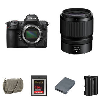 Nikon Z8 Mirrorless Camera with 50mm f/1.4 Lens and Essentials+ Kit