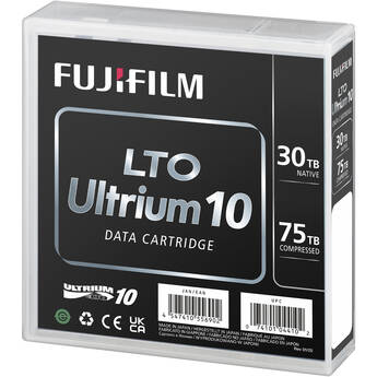 FUJIFILM 30TB LTO Ultrium-10 Barcode Labeled Data Cartridge (20-Tape Library Pack)