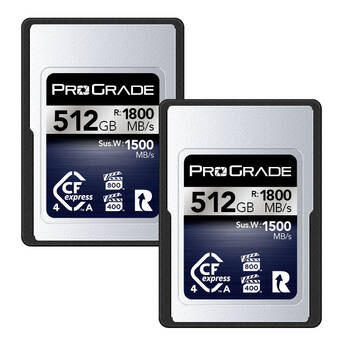 ProGrade Digital 512GB CFexpress 4.0 Type A Iridium Memory Card (2-Pack)