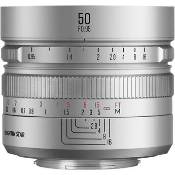Brightin Star 50mm f/0.95 Lens (FUJIFILM X, Silver)