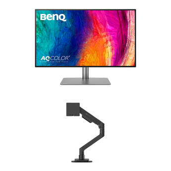BenQ 31.5" DesignVue PD3225U 4K Designer Monitor & Ergo Arm Kit (Black)