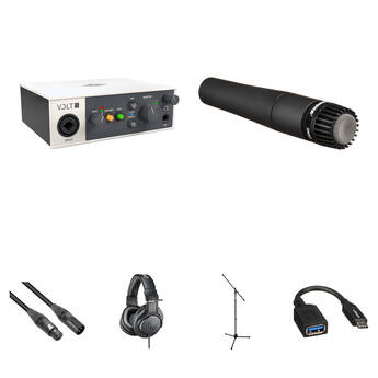 Universal Audio Volt 1 USB-C Audio/MIDI Interface with Guitar Recording Kit