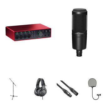 Focusrite Scarlett 18i16 USB-C Audio/MIDI Interface Kit with AT2020 Condenser Microphone (4th Generation)