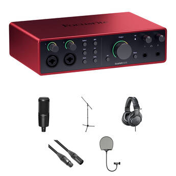 Focusrite Scarlett 16i16 USB-C Audio/MIDI Interface Kit with AT2020 Condenser Microphone (4th Generation)