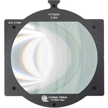 Lindsey Optics 4 x 5.65" +3 Diopter Brilliant Tray Mount Close-Up Lens