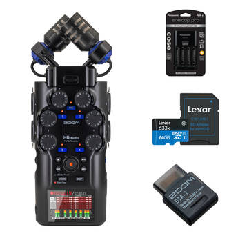 Zoom H6studio 6-Track Handy Recorder with 32-Bit Float Recording and Essentials Kit