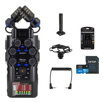 Zoom H6studio 6-Track Handy Recorder with 32-Bit Float Recording and On-Camera Kit