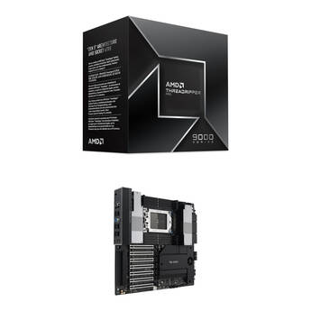 AMD Ryzen Threadripper PRO 9955WX 4.5 GHz 16-Core sTR5 Processor Kit with ASUS Pro WS WRX90E-SAGE SE EEB Motherboard