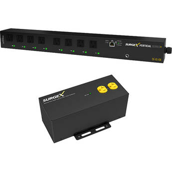 SURGEX Vertical Series+ 120V 8-Outlet PDU and SA20 Surge Eliminator Bundle