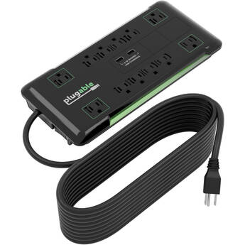 Plugable 12-Outlet Power Strip with USB Charging
