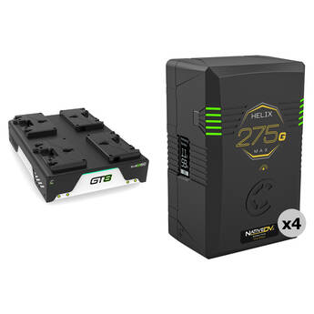Core SWX Helix Max 275Wh 4-Battery + GT8 Quad Charger Kit (Gold Mount)
