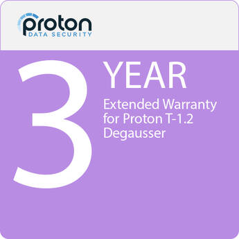 Proton Data 3-Year Extended Warranty for Proton T-1.2 Degausser