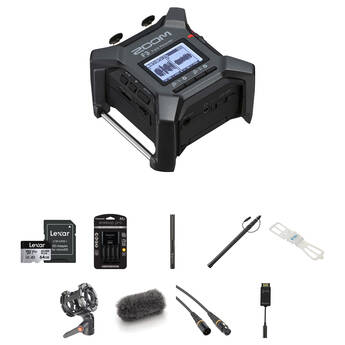 Zoom F3 2-Input / 2-Track Portable Field Recorder Booming Kit