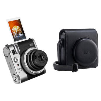 FUJIFILM instax mini 99 Instant Film Camera with Case Kit (Silver)