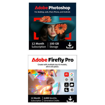Adobe Photoshop CC & Firefly Pro (1-Year Subscription, Download)