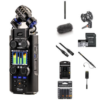 Zoom H5studio 4-Track Handy Recorder with 32-Bit Float Recording and Booming Kit
