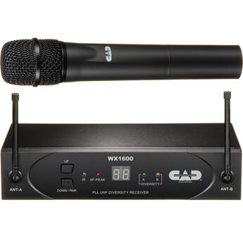 CAD WX1600 UHF 100-Channel Frequency Agile Handheld Wireless System (G: 542 to 564 MHz)