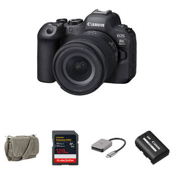 Canon EOS R6 Mark II Mirrorless Camera with 24-105mm f/4-7.1 Lens with Essentials+ Kit