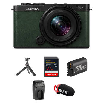 Panasonic LUMIX S9 Mirrorless Camera with 18-40mm f/4.5-6.3 Lens with Content Creation Kit (Dark Olive)