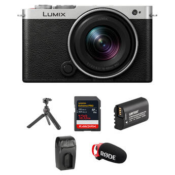 Panasonic LUMIX S9 Mirrorless Camera with 18-40mm f/4.5-6.3 Lens and Content Creation Kit (Black/Silver)