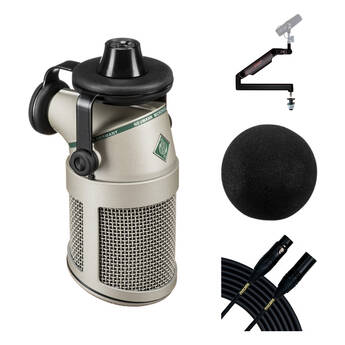Neumann BCM 705 Dynamic Broadcast Microphone Kit with Boom Arm, Cable, and Windscreen