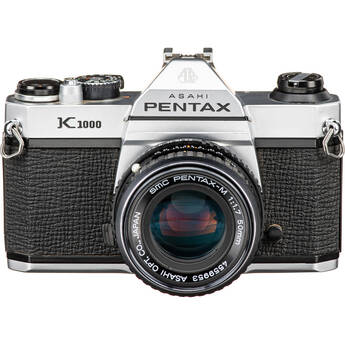 Pentax K1000 35mm SLR Camera with 50mm f/1.7 Lens (Refurbished, Chrome)