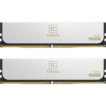TEAMGROUP 64GB T-Create Expert DDR5 6400 MHz UDIMM Memory Kit (2 x 32GB, White)