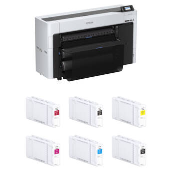 Epson SureColor T5770DR 36" Large-Format Dual-Roll CAD/Technical Printer with T50S UltraChrome XD3 Ink Cartridges Kit