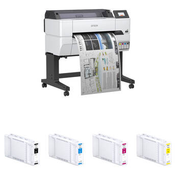 Epson SureColor T3475 24" Wide-Format Wireless Printer with High-Capacity T41P Ink Cartridge Kit