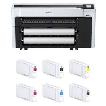 Epson SureColor T7770D 44" Large-Format Dual-Roll CAD/Technical Printer with T50S Ink Cartridges Kit