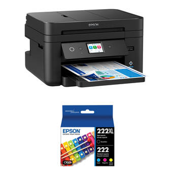 Epson WorkForce WF-2960 Wireless All-in-One Color Inkjet Printer with Full Set of Ink Kit