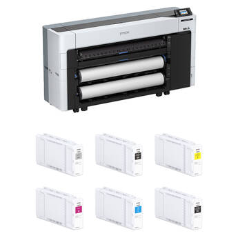 Epson SureColor P8570D 44" Wide-Format Dual Roll Printer with T48S Ink Cartridges Kit