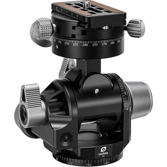 Leofoto G4PROM Four-Way Geared Head with Geared Panning Adapter