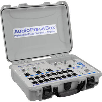 AudioPressBox APB-320 C-D-USB 3 x 20 Active Distribution Amplifier with Integrated Case (Silver)