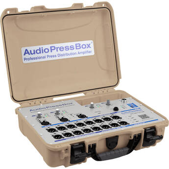 AudioPressBox APB-320 C-D-USB 3 x 20 Active Distribution Amplifier with Integrated Case (Tan)