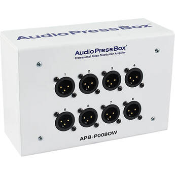 AudioPressBox APB-P008OW On-Wall 1-Group 8 Mic Outputs Passive Press Box (White)