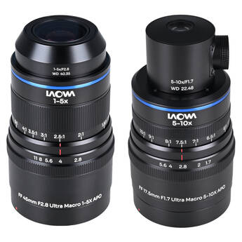 Venus Optics Laowa Aksen 45mm and 17.5mm with Coaxial Illumination Ultra Macro APO Lenses Bundle (Canon EF)