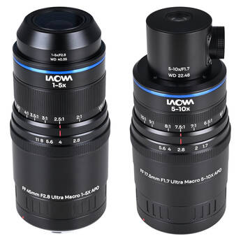 Venus Optics Laowa Aksen 45mm and 17.5mm with Coaxial Illumination Ultra Macro APO Lenses Bundle (Canon RF)