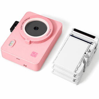Hanin M5S Instant Camera with Film Kit (Pink, 20 Exposures)